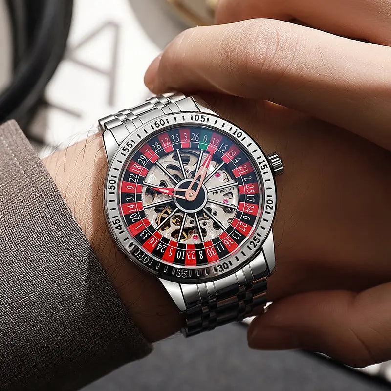 Authentic Export Wooden Wide Gamble Plate Men's Fully Automatic Mechanical Watch Waterproof Luminous Fashion Trendy Wristwatch eprolo