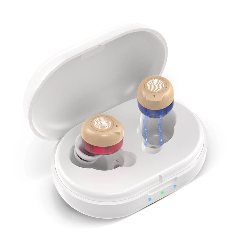 Hearing Aid Sound Amplifier for Elderly with Magnetic Charging Case, Mini Invisible Sound Collector, Portable Audio Enhancer eprolo
