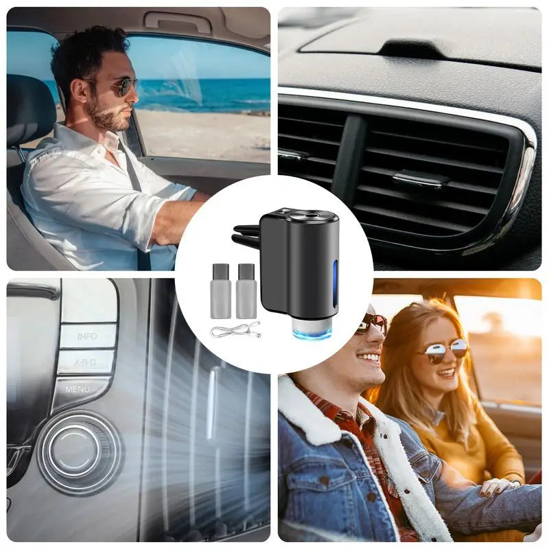 Car Vent Air Freshener Vent Clip Rechargeable Oil Diffuser For Car Automotive Interior Natural Oil Fragrance Long-Lasting For eprolo