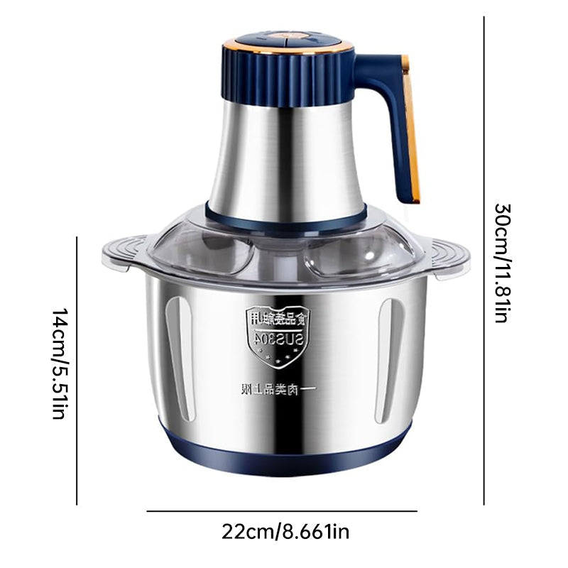 Electric Meat Grinders, 5L Food Processor, Stainless Steel Multifunctional Vegetable Slicer, Kitchen Chopper & Mixer eprolo