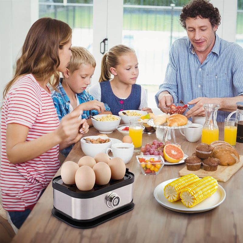 200W Power Eggs Boiler Space Saving Auto Shut-Off Smart Egg Cooker 6 Eggs Capacity Stainless Steel Rapid Egg Cooker eprolo