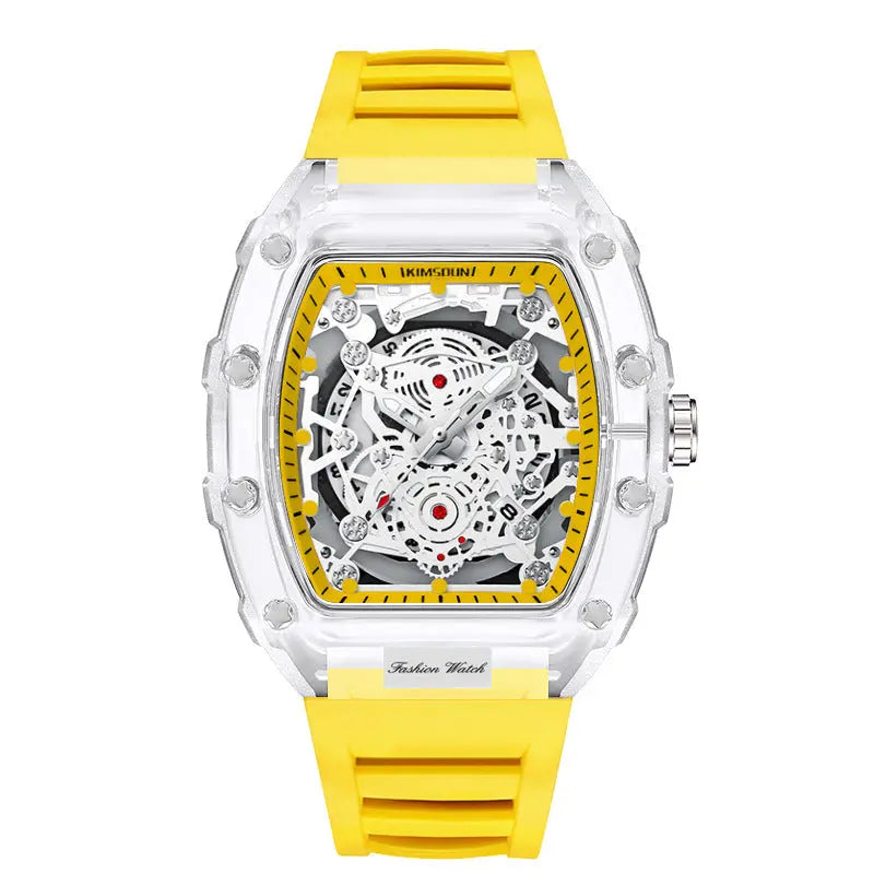 Cross-border Watch Unique Barrel-shaped Quartz Watch Fashion Transparent Men's Watch Waterproof Wristwatch eprolo