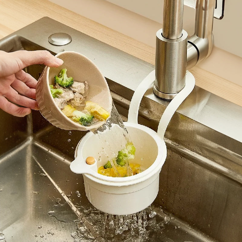 Adjustable Hanging Sink Drain Basket for Kitchen Sink, Food Waste Separator, Filter Basket & Fruit Washing Strainer eprolo