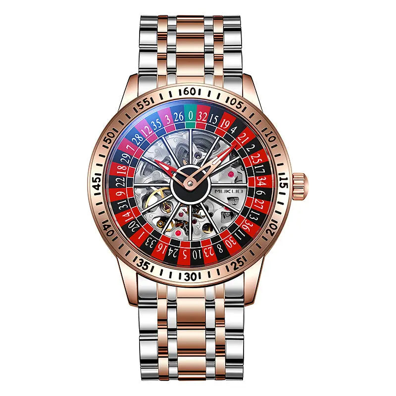 Authentic Export Wooden Wide Gamble Plate Men's Fully Automatic Mechanical Watch Waterproof Luminous Fashion Trendy Wristwatch eprolo