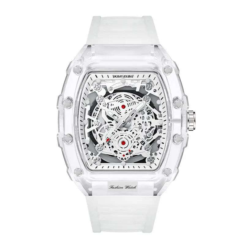 Cross-border Watch Unique Barrel-shaped Quartz Watch Fashion Transparent Men's Watch Waterproof Wristwatch eprolo
