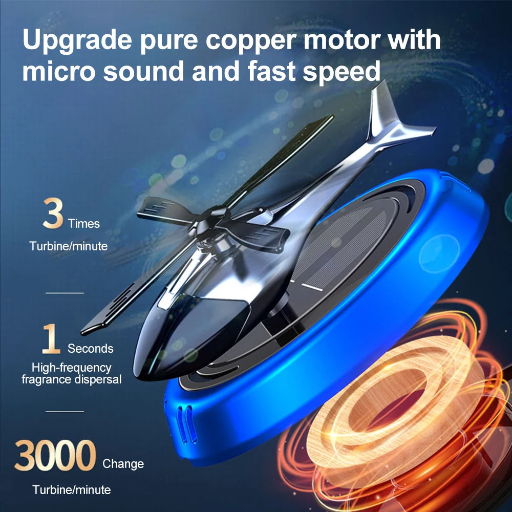 Solar Rotating Helicopter Aromatherapy Car Ornaments Car Air Freshener Alloy + ABS Wooden Aromatherapy Machine eproloshop_this_look_AVdw3f