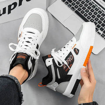 Shoes for men, trendy shoes for high school students, casual board shoes for men, versatile shoes for men, mid top sports, white shoes eprolo