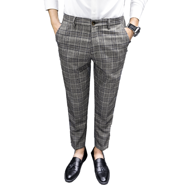 British Style Dress Suit Pant Man New Plaid Suit Pant Men Designer Gentlemen Business Casual Work Pant Trousers eprolo