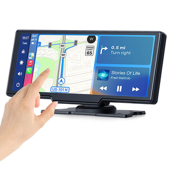 10.26-inch Portable Car Central Control Smart Screen with Wireless CarPlay, Android Auto, Bluetooth, and AHD Backup Camera eprolo