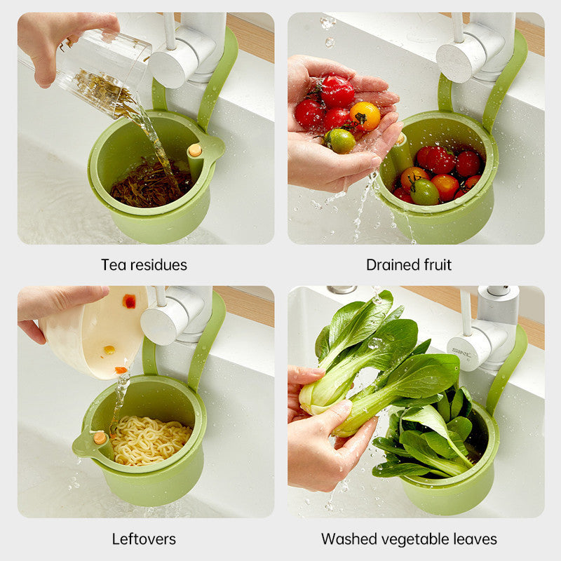 Adjustable Hanging Sink Drain Basket for Kitchen Sink, Food Waste Separator, Filter Basket & Fruit Washing Strainer eprolo