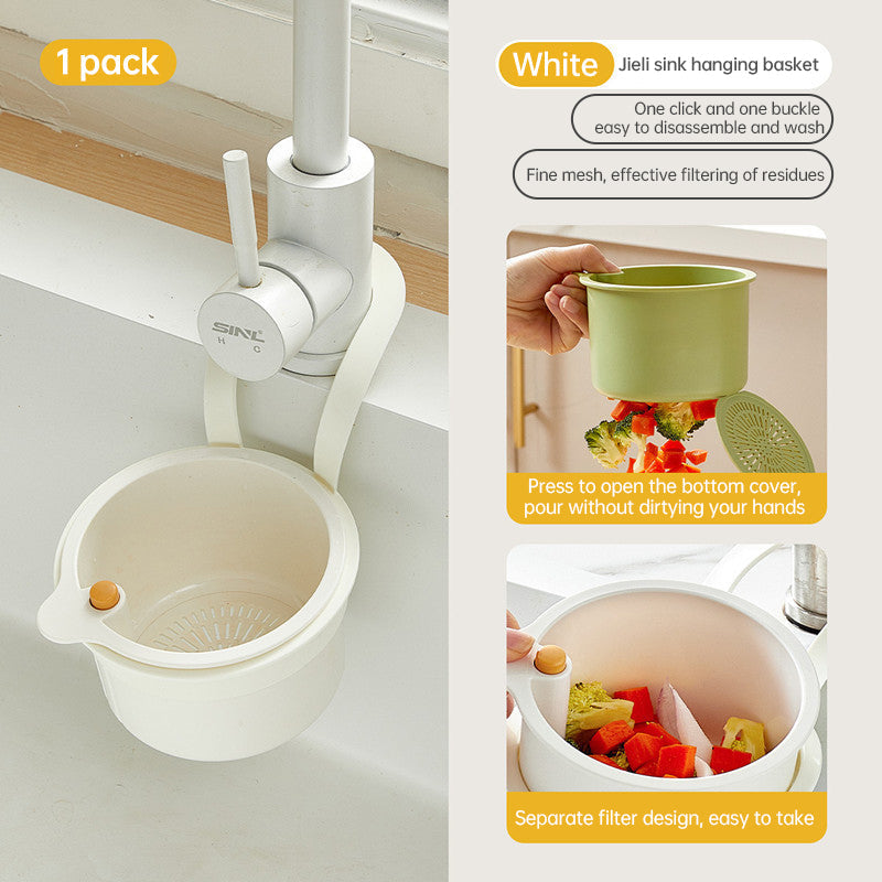 Adjustable Hanging Sink Drain Basket for Kitchen Sink, Food Waste Separator, Filter Basket & Fruit Washing Strainer eprolo