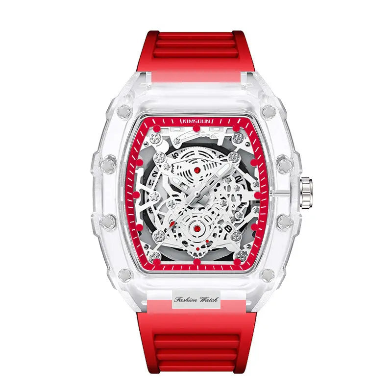 Cross-border Watch Unique Barrel-shaped Quartz Watch Fashion Transparent Men's Watch Waterproof Wristwatch eprolo