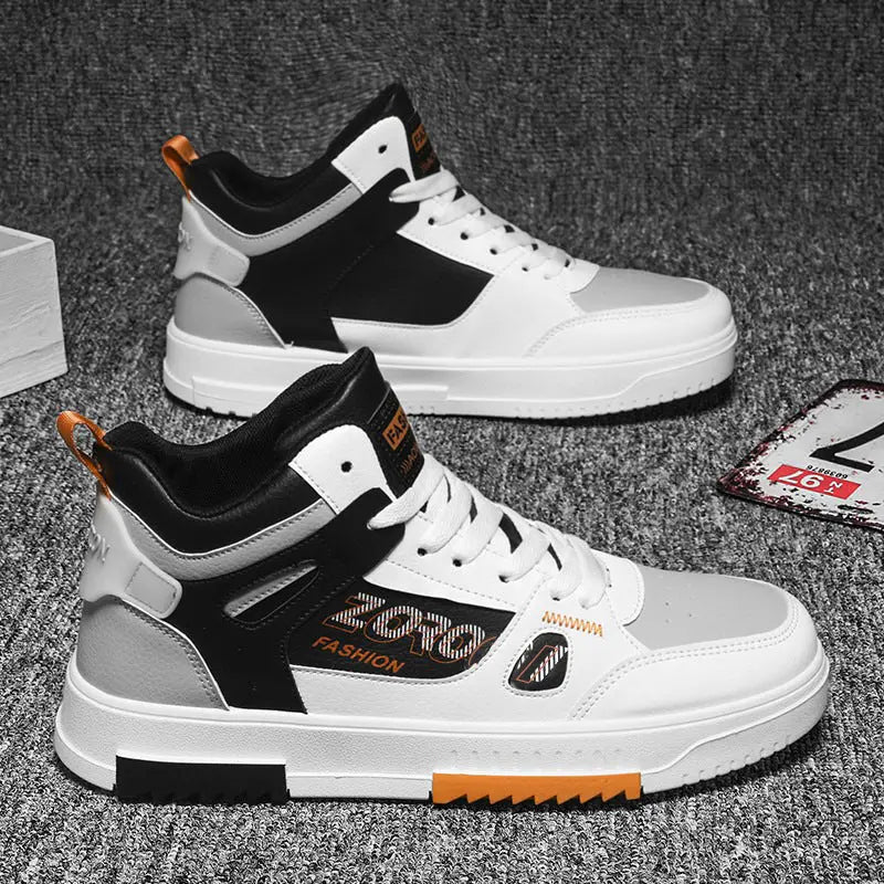 Shoes for men, trendy shoes for high school students, casual board shoes for men, versatile shoes for men, mid top sports, white shoes eprolo