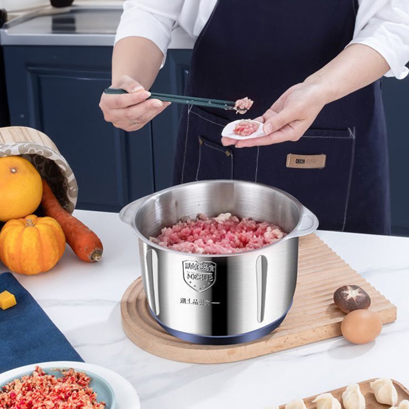 Electric Meat Grinders, 5L Food Processor, Stainless Steel Multifunctional Vegetable Slicer, Kitchen Chopper & Mixer eprolo