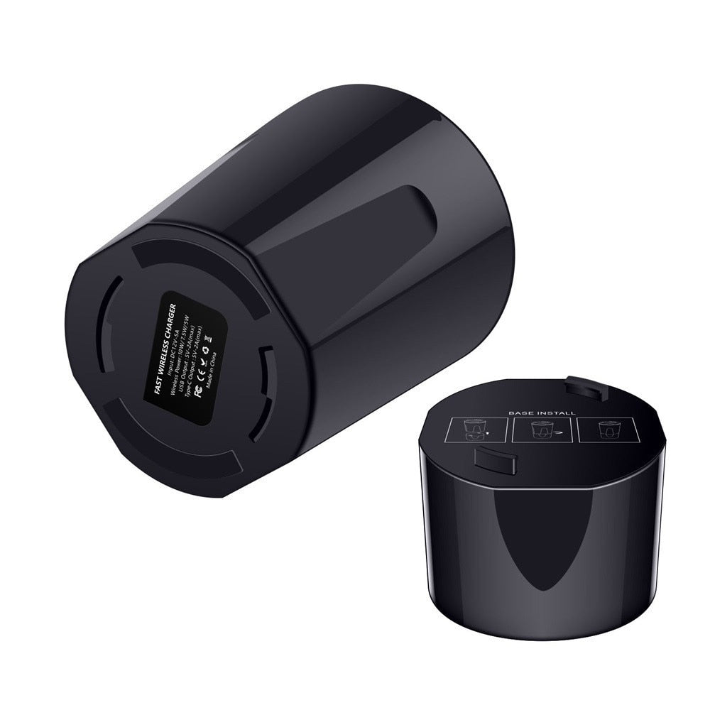 10W Car Wireless Charger Cup with USB Output for iPhoneXS MAX/XR/X/8 SAMSUNG Galaxy S9/S8/S7/S6/Note8/Note5 edge for PIXEL 3XL eprolo