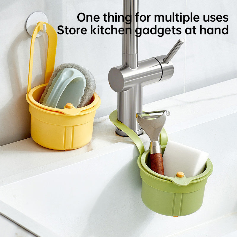 Adjustable Hanging Sink Drain Basket for Kitchen Sink, Food Waste Separator, Filter Basket & Fruit Washing Strainer eprolo