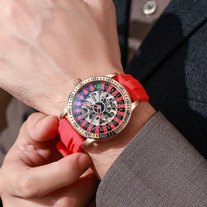 Authentic Export Wooden Wide Gamble Plate Men's Fully Automatic Mechanical Watch Waterproof Luminous Fashion Trendy Wristwatch eprolo