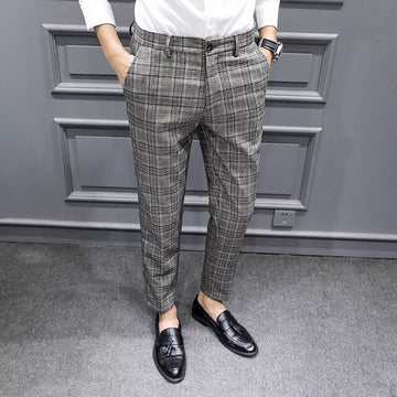 British Style Dress Suit Pant Man New Plaid Suit Pant Men Designer Gentlemen Business Casual Work Pant Trousers eprolo