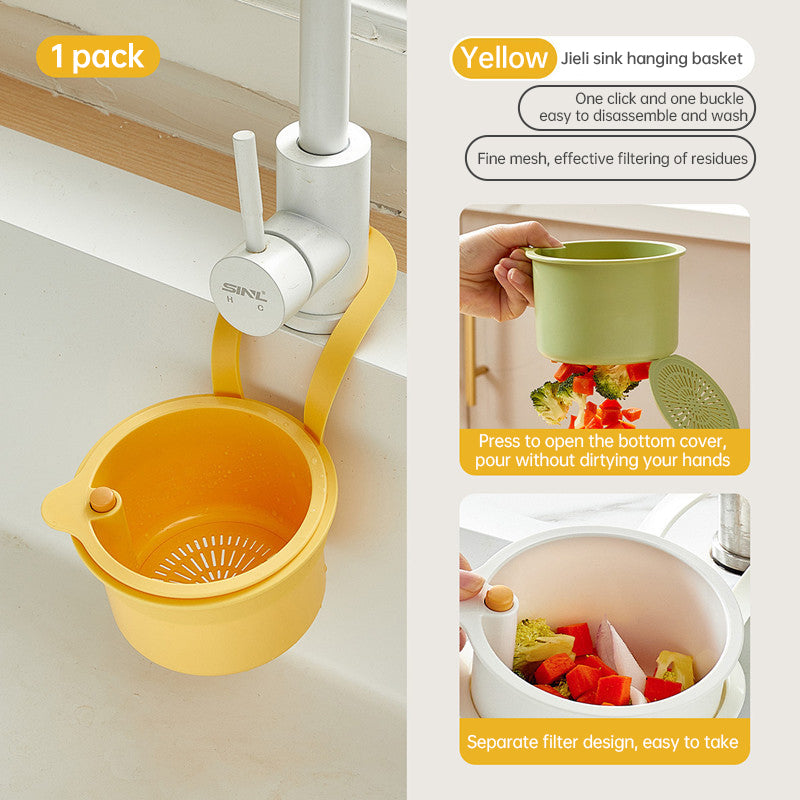 Adjustable Hanging Sink Drain Basket for Kitchen Sink, Food Waste Separator, Filter Basket & Fruit Washing Strainer eprolo