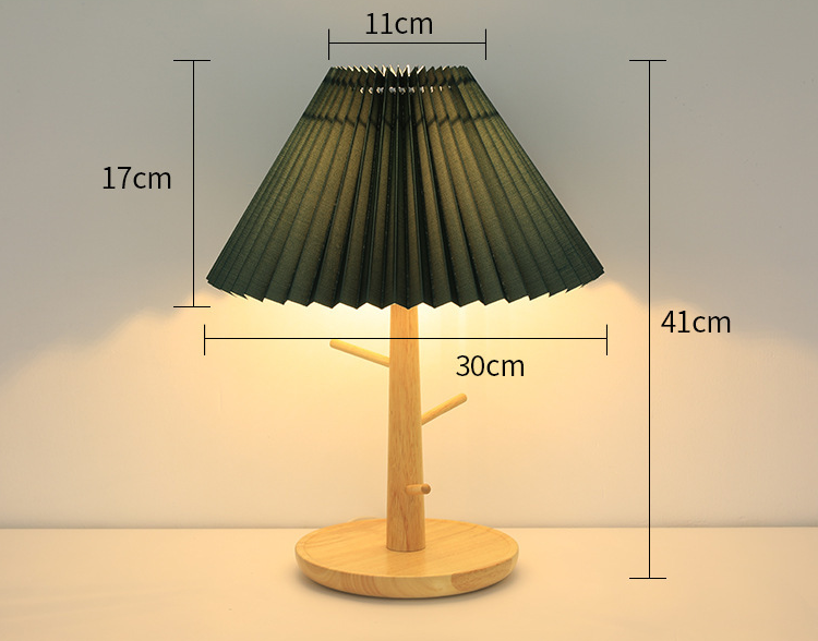 Pleated Vintage Lamp Nordic Bedroom Living Room Simple Modern Home Cozy Creative Bedside Lamp eprolo