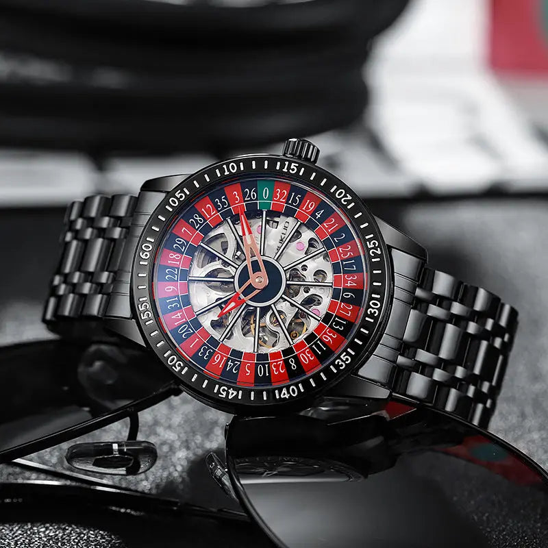 Authentic Export Wooden Wide Gamble Plate Men's Fully Automatic Mechanical Watch Waterproof Luminous Fashion Trendy Wristwatch eprolo