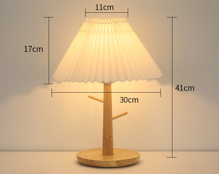 Pleated Vintage Lamp Nordic Bedroom Living Room Simple Modern Home Cozy Creative Bedside Lamp eprolo