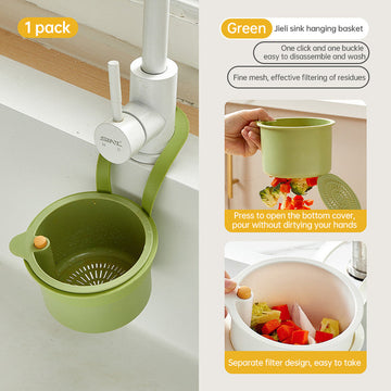 Adjustable Hanging Sink Drain Basket for Kitchen Sink, Food Waste Separator, Filter Basket & Fruit Washing Strainer eprolo