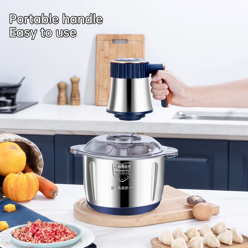Electric Meat Grinders, 5L Food Processor, Stainless Steel Multifunctional Vegetable Slicer, Kitchen Chopper & Mixer eprolo