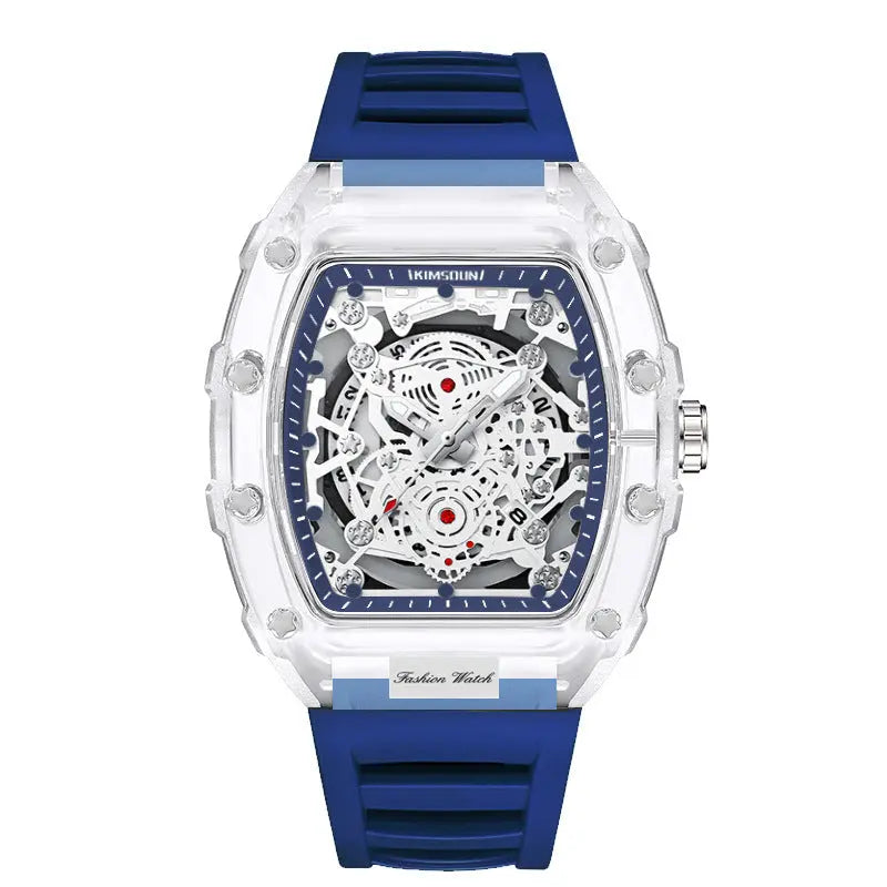 Cross-border Watch Unique Barrel-shaped Quartz Watch Fashion Transparent Men's Watch Waterproof Wristwatch eprolo