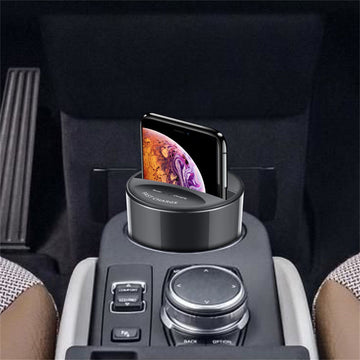 10W Car Wireless Charger Cup with USB Output for iPhoneXS MAX/XR/X/8 SAMSUNG Galaxy S9/S8/S7/S6/Note8/Note5 edge for PIXEL 3XL eprolo