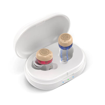 Hearing Aid Sound Amplifier for Elderly with Magnetic Charging Case, Mini Invisible Sound Collector, Portable Audio Enhancer eprolo