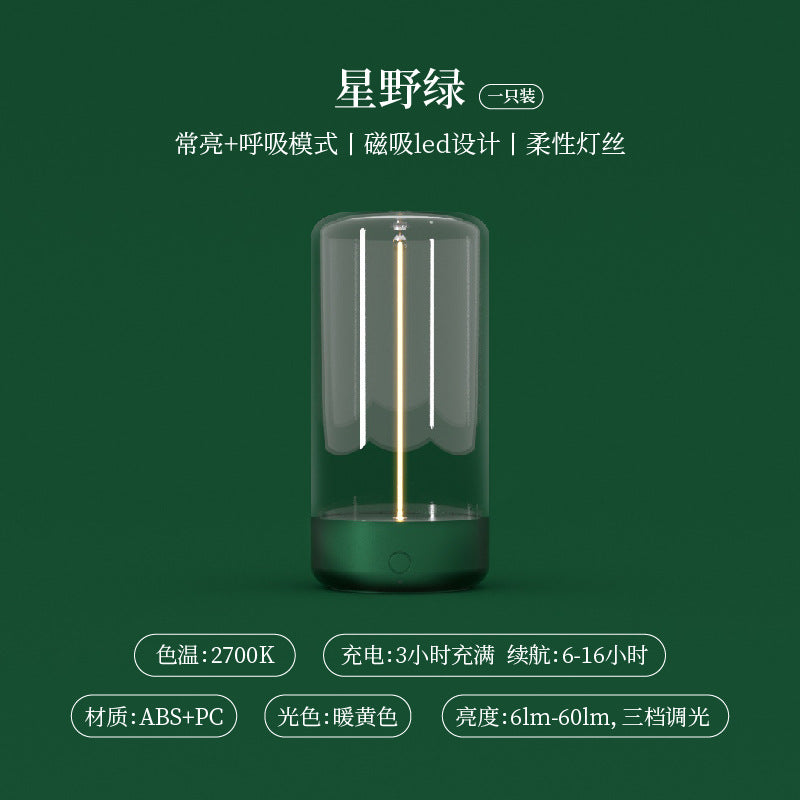 New LED Camping Lamp Type-C Charging Anti-Blue Light Portable Night Light High Transparency Durable Creative Ambient Light eprolo