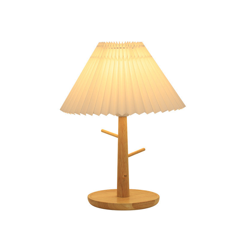 Pleated Vintage Lamp Nordic Bedroom Living Room Simple Modern Home Cozy Creative Bedside Lamp eprolo