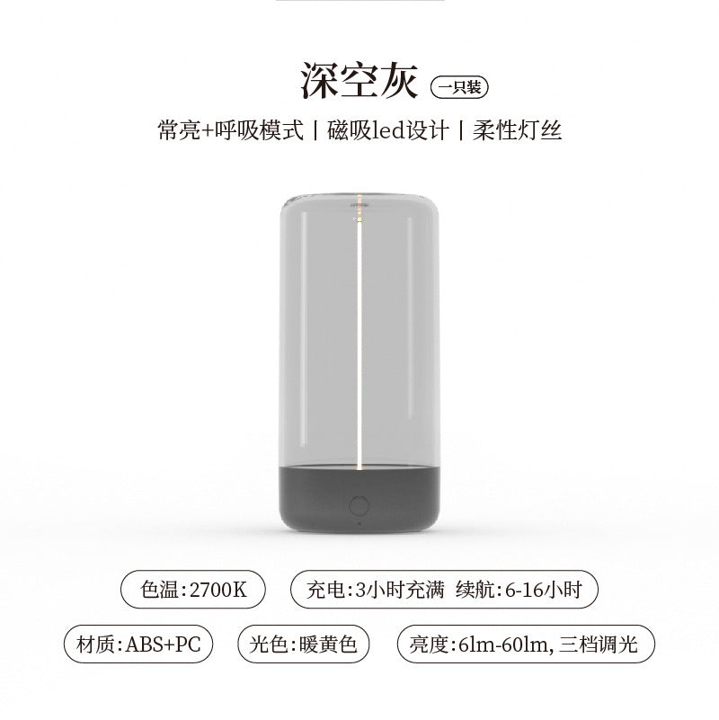 New LED Camping Lamp Type-C Charging Anti-Blue Light Portable Night Light High Transparency Durable Creative Ambient Light eprolo