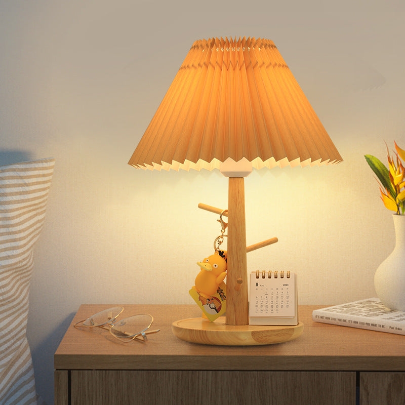 Pleated Vintage Lamp Nordic Bedroom Living Room Simple Modern Home Cozy Creative Bedside Lamp eprolo